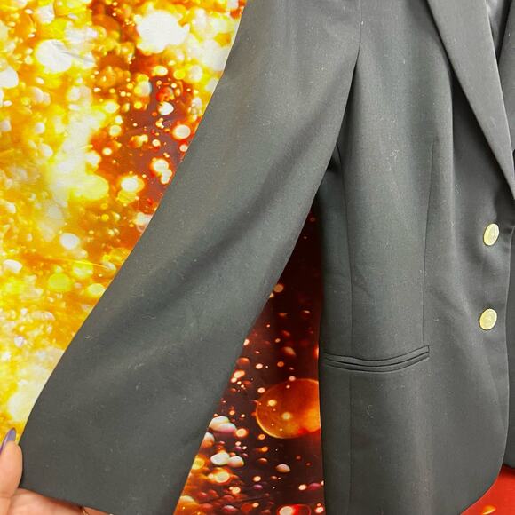 Vintage Lauren Ralph Lauren Petite Womens 2 Buttons Blazer Size 8P 100% Wool - Picture 5 of 9